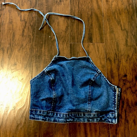 Forever 21 Denim halter top - Picture 1 of 3